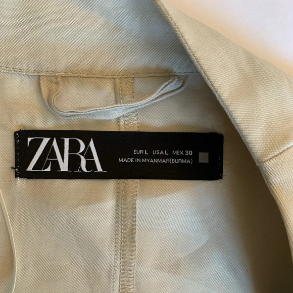 - Zara safari  jacket in beige size L - Picture 6 of 11